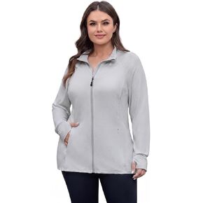Plus Size Sun Protection Jacket for Women 1X-5X Running Athletic Zip Up Jakcet in Saudi Arabia