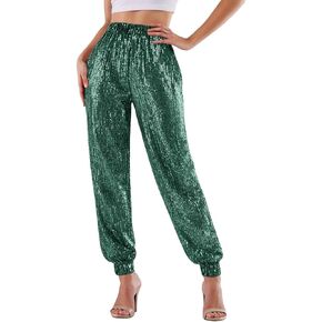 Sweatpants Women Workout Summer Sequin Casual Elastic High Waist Sport Trousers 2026 Bottoms Tapper Loose Fit Going Out Pants in Kuwait