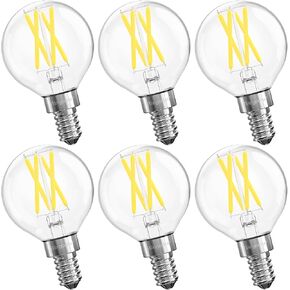 مصابيح LED قابلة للتعتيم E12 مكافئة 60 وات، 6 عبوات G16.5 لمبات إضاءة LED صغيرة 6 وات، 3000 كلفن أبيض ناعم E12 LED لمبة إضاءة 60 وات للثريا، مروحة السقف، مصابيح الغرور، 600LM، CRI80+ in Kuwait