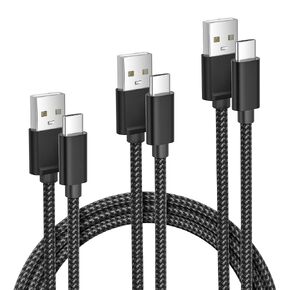 كابل شحن Elebase iPhone 17 17e Pro Max 1.5/3.3/6.6FT 3Pack، سلك شاحن سيارة USB A إلى النوع C، كابل USBC Carplay لجهاز Apple 16 Plus iPad 10 Mini 7 Air 8، Airpods، Samsung Galaxy S26 S25 A17 Ultra in Kuwait