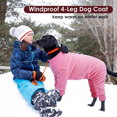 Large Dog Coat Fleece Pajamas Winter Warm Onesie for Dogs Girl Boy Cold Weather Pet Jacket Soft Cozy Pjs Jumpsuit Long Sleeve, NavyBlue XXXL in Saudi Arabia