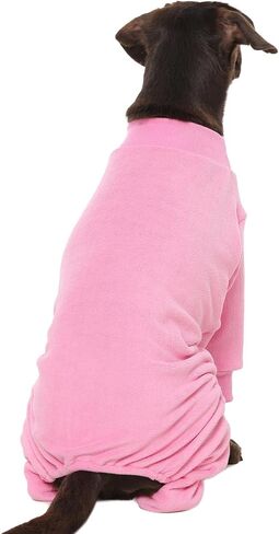 Dog Winter Coat Fleece Pajamas for Large Dogs Female Male Soft Onesie Pjs with Feet Pet Cold Weather Jacket Pullover, NavyBlue L in Saudi Arabia