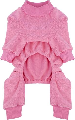 Dog Winter Coat Fleece Pajamas for Large Dogs Female Male Soft Onesie Pjs with Feet Pet Cold Weather Jacket Pullover, NavyBlue L in Saudi Arabia