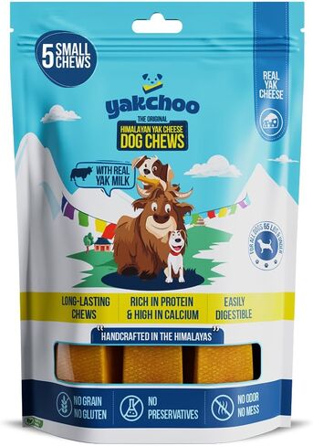 Real Himalayan Dog Chews | 100% All Natural | Dog Treats for Medium Breed | Dog Chews Long Lasting for Aggressive Chewers | High Protein | Dental Sticks for Dogs (Small - 5 Chews) in Saudi Arabia