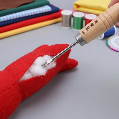 Angoily Stuffing Tool, Cotton Fillings Plug Awl with Wooden Handle Tool Stuffed Doll Filler DIY Toy Filling Device for Cotton Dolls Plush Toys Pillow Stuffer in Saudi Arabia