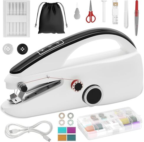 Handheld Sewing Machine Heavy Duty & Portable, 2-Speed Mini Sewing Machine with Sewing Kit & Storage Bag for Beginners, Adults, DIY, Home, Travel, Quick Clothing Repairs in Saudi Arabia