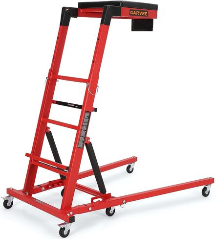 Garvee Top Side Automotive Engine Creeper, Adjustable Height from 48" - 66", 400LBS Capacity Foldable Creeper,6 Swivel Caster Wheels,Thicker Cushion,Tool Pouch,Yellow in Saudi Arabia