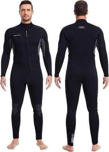 Seaskin Full Wetsuits for Men 3mm Neoprene Front Zip Diving Suits in Kuwait