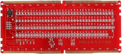 DDR5 RAM Memory Slot Tester Card with LED Lights, Portable Desktop Memory Test Card for PC Motherboard Maintenance, DDR5 Interface Diagnostic Tool for and (Green) in Kuwait