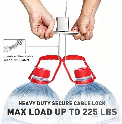 Cable Padlock Free Adjustable Lock 3 Keys, 1.15ft/0.35m Silver | Steel Cable 1/6"(4mm)Diameter, Lock & Secure, Weatherproof for Bikes, Lockers, Gate, Fence, Shed, Outdoor Equipment etc in Kuwait