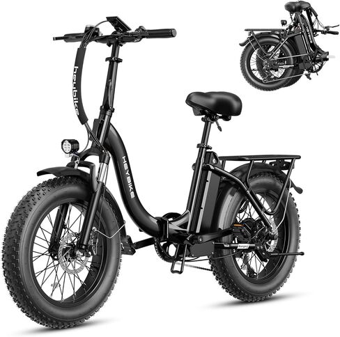 Heybike Ranger 2.0 Foldable Electric Bike for Adults,【1400W Peak Motor, 28+ MPH, 65 Miles Range】 20"×4 Fat Tire All-Terrain Ebike, 48V 15AH Removable Battery Step-Thru Electric Bicycle for Commuter in Kuwait