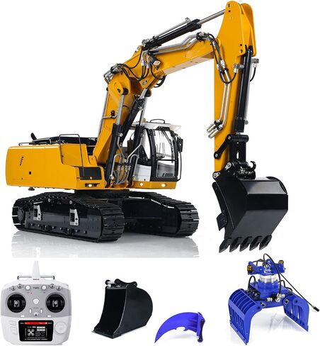 TOUCAN RC HOBBY 1/14 946-3 10CH Tracked RC Hydraulic Excavator Model Metal Ripper Grab Bucket for Ages 14+ in Saudi Arabia