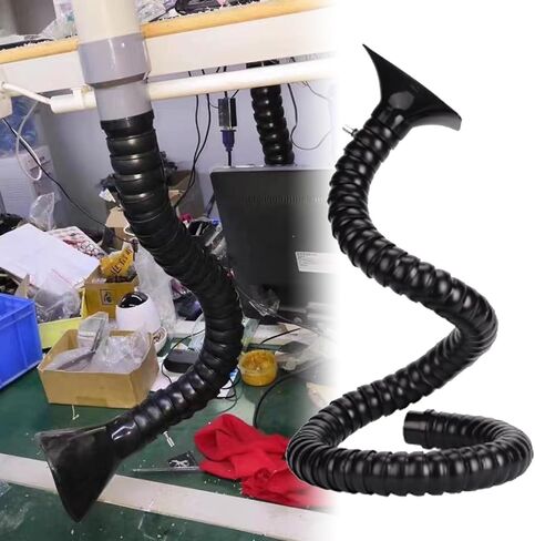 Articulated Hose Air Extractor, Flexible Duct Collector Arm with Hood for Laboratory and Factory Fume and Smoke Extraction, 3ft to 6ft Long in Kuwait