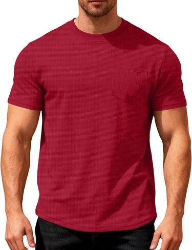 Casual T Shirt for Men Cotton Gym Athletic Running Tshirt Summer Tops Breathable Short Sleeve Golf Muscle Shirts Tees in Kuwait