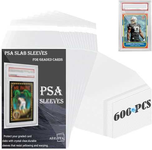 150 Pack PSA Slab Sleeves, Precision Fit for PSA Graded Cards, Dust-Proof, Ultra Clear, Acid-Free Resealable Slabs for Trading Card Teams Bags in Kuwait
