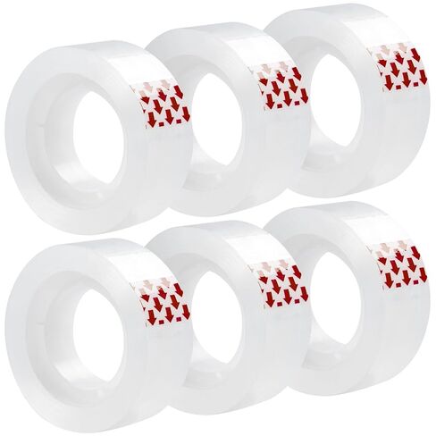 24 Rolls Clear Tape, Transparent Tape Refills for Dispenser, 1 Inch Core, 3/4 x 800 Inches, Strong Adhesive for Gift Wrapping, Office, School, Home, Desk Supplies & Crafts in Kuwait