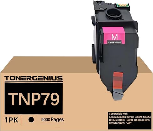 خراطيش حبر TNP79 TNP80 TNP81 متوافقة مع خرطوشة الحبر Konica Minolta bizhub C3300i C3320i C3350i C4000i C4050i C3301i C3321i C3351i C4001i C4051i، 4 عبوات أسود/سماوي/أرجواني/أصفر in Kuwait