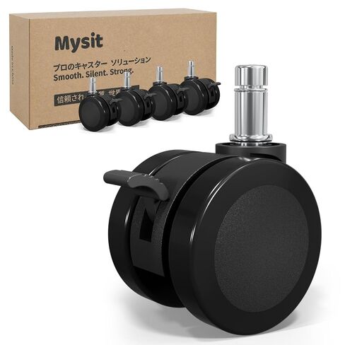 MySit Office Chair Wheels Heavy Duty Caster 11x22mm Replacement Set of 5 Easy Installation with Universal Fit Mute PU Casters for Hardwood Floors in Saudi Arabia