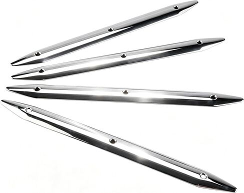 NovelBee 4pcs 1" Boat Rub Strakes,316 Stainless Steel Line Rub Strake | Stainless Steel Rub Strakes for Boat Yacht RV Accessories in Kuwait