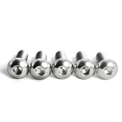 10-32 x 1 Button Head Socket Cap Bolts Screws, 304 Stainless Steel, Allen Hex Drive, Bright Finish, Fully Machine Thread 50PCS in Kuwait