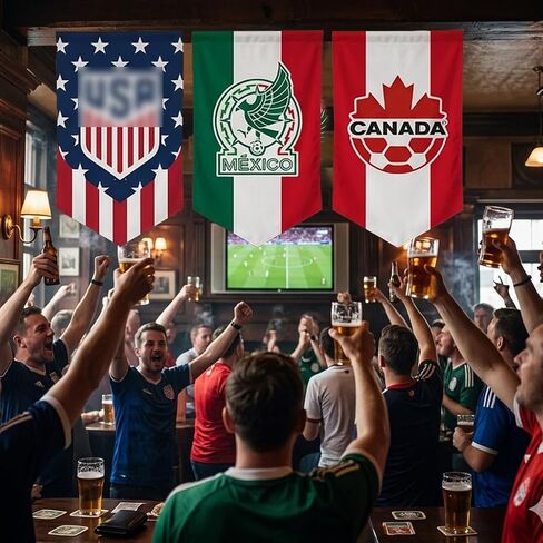 World Cup 2026 Pennant Flag 70x130 cm / 28x51 in – Outdoor Indoor Soccer Banner for Party Decoration, Home, Bar, Man Cave, Garden – World Cup Decor for Fans & Events | Portuguese in Kuwait