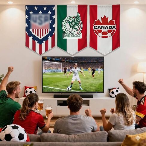 World Cup 2026 Pennant Flag 70x130 cm / 28x51 in – Outdoor Indoor Soccer Banner for Party Decoration, Home, Bar, Man Cave, Garden – World Cup Decor for Fans & Events | Portuguese in Kuwait