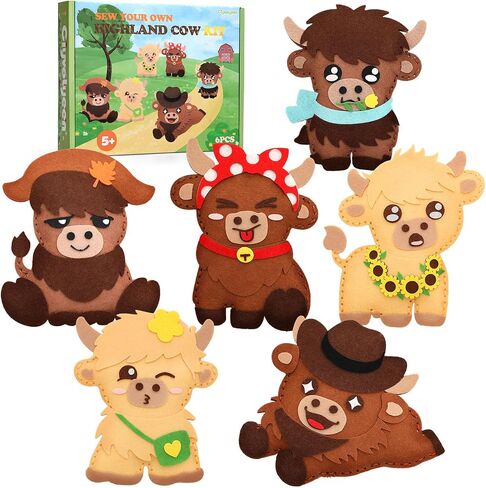 CiyvoLyeen Girl Sewing Kit for Kids -10 PCS Easy & Fun Felt Sewing Crafts with Instructions, Arts and Crafts Gift for Birthday & Christmas, Play and Learn My First Sewing Kit for Ages 6 7 8 9 10 11 12 in Kuwait