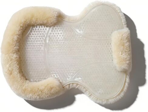 Wool &Silicone Saddle Pad, Comfortable and Breathable Wool Gel Equestrian Riding Saddle Pad, Anti-Slip with Double Shock Absorption, Universal English/Western Riding Saddle Pad in Kuwait