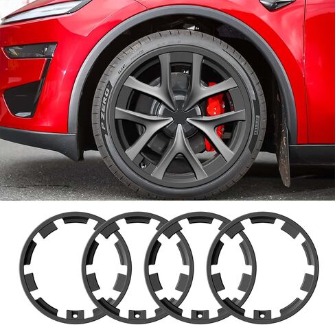4PCS Wheel Covers for Model Y Juniper 19 Inch Gray Black Crossflow Wheel Hubcaps for Juniper 2026(Model Y Performance Look) in Saudi Arabia