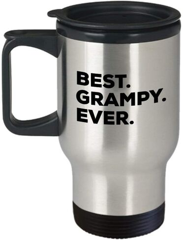SpreadPassion Poppa Travel Mug - Best Poppa Ever - Gifts From Baby Kids Adults Grandchildren Grand kids in Kuwait