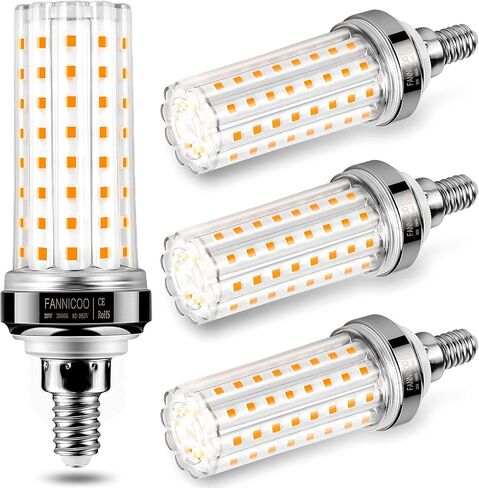 FanNicoo LED لمبة ضوء الذرة 150 واط يعادل 2500 لومن 6500 كيلو ضوء نهاري أبيض 20 واط E26/E27 قاعدة غير قابلة للتعتيم مروحة سقف إضاءة الذرة للمنزل المرآب مستودع داخلي LED مصابيح الذرة حزمة من 4 in Kuwait