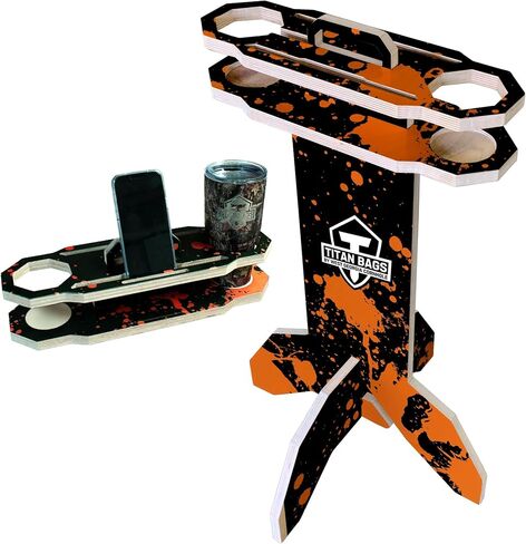 Titan Bags – Portable Drink Holder & Streaming Stand for Cornhole Games w/Integrated Slots for Tablets, Phones, & Scorecards - Perfect Pair for Cornhole Scoreboard in Kuwait