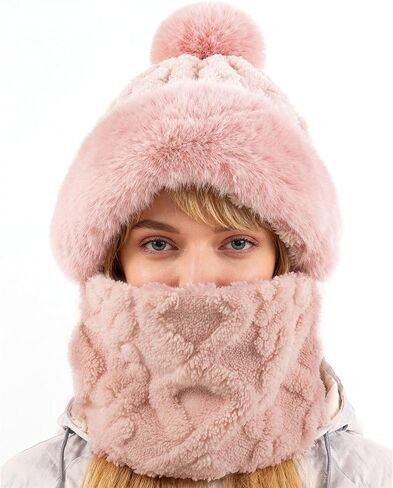 Balaclava Ski Mask for Women Men, Winter Fleece Wind-Resistant Warm Face Cover and Neck Warmer for Cycling Motorcycle Skiing in Kuwait