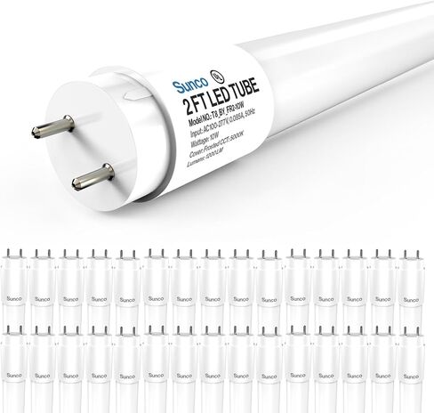 Sunco 30 Pack T8 LED Bulbs 4 Foot, Tube Light Bulbs Ballast Bypass, 48 Inch Fluorescent Replacement, 2200 LM, 18W, 5000K Daylight, Single Ended Power, Type B, Frosted Lens UL in Kuwait