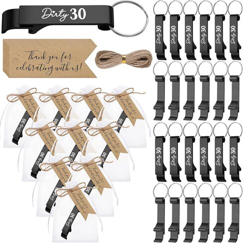 Dandat 25 Sets 21st Birthday Party Favors for Guests 5 Styles Beer Opener Keychain Finally 21 Bottle Opener Keychain Thank You Tags Organza Bag Rope Anniversary Party Supplies Gifts Supplies in Kuwait