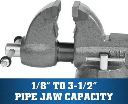 Wilton Pipe & Bench Vise, 6" Jaw Width, 9" Max Jaw Opening, 6-5/8" Throat (Model C-3) in Kuwait