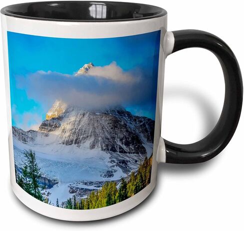 3dRose Moraine Lake and Valley of Ten Peaks، حديقة بانف الوطنية، ألبرتا 15oz كوب أزرق ذو درجتين in Kuwait