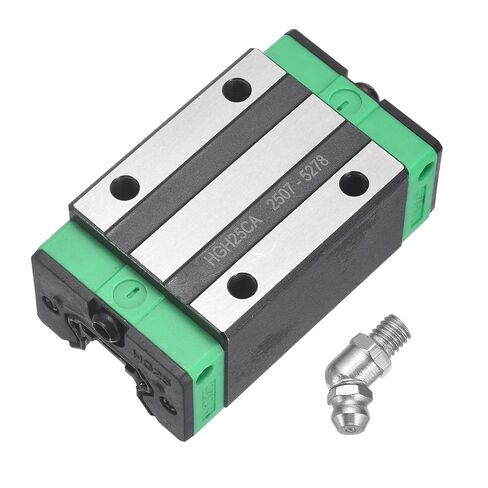 uxcell 2 قطعة HGH25CA كتلة منزلق خطية، كتلة حمل منزلق خطي مع تركيب الشحوم لقطع غيار ماكينات CNC للطابعة ثلاثية الأبعاد، أسود in Kuwait