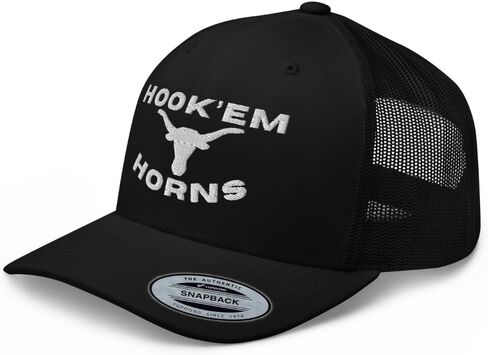 قبعة NG Hook'Em Horns مطرزة منحنية بيل سائق شاحنة منتصف التاج قابل للتعديل رأس الثور تكساس مع قبعة تصميم قرون طويلة in Kuwait
