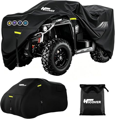 600D ATV Cover Waterproof Heavy Duty Trailerable 4 Wheeler Cover Waterproof Outdoor Quad Cover All Weather Season UV Protection for Polaris Kawasaki Yamaha Suzuki Honda in Saudi Arabia
