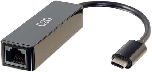 C2G 29749 USB C Adapter and Ethernet Adapter with Power, Black in Saudi Arabia