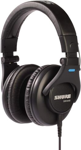 Shure SRH440 Professional Studio Headphones, Enhanced Frequency Response and Extended Range for Home and Studio Recording, with Detachable Coiled Cable, Carrying Bag and 1/4" Adapter (SRH440) in Saudi Arabia