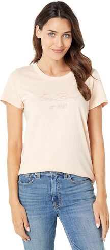 Lucky Brand Women's Short Sleeve Crew Neck Lucky 1990 Classic Tee in Saudi Arabia