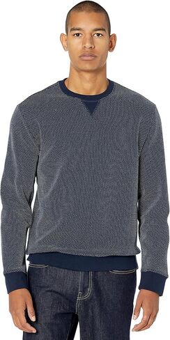 Vince Men's Birdseye Double Knit Long Sleeve Crew in Saudi Arabia