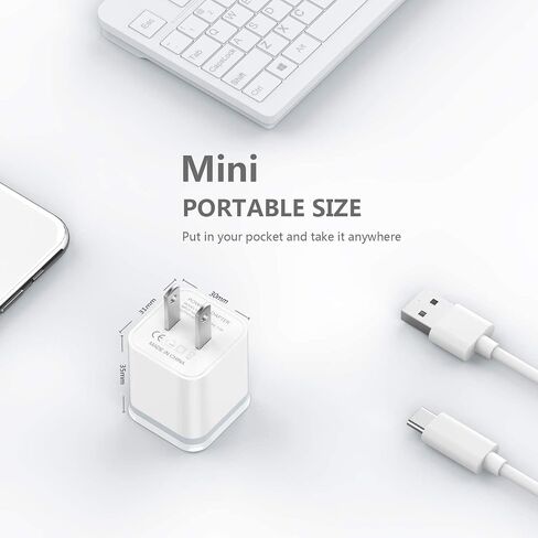 شاحن حائط USB، LUOATIP 3 عبوات 2.1 أمبير/5 فولت ثنائي المنفذ USB مكعب محول الطاقة شاحن قابس كتلة صندوق شحن من الطوب لهاتف iPhone 13 12 11 Pro Max SE XS XR X 8 7 6 6S Plus، Samsung، LG، Moto، وهواتف Android in Kuwait