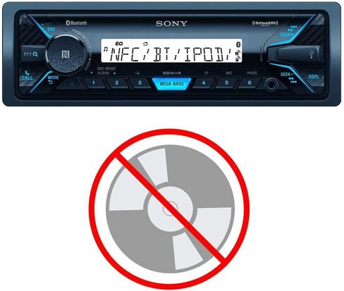 سوني DSXM55BT جهاز استقبال استريو للوسائط الرقمية البحرية بتقنية البلوتوث SiriusXM جاهز، DIN فردي in Kuwait