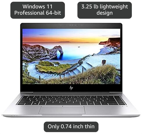 HP Elitebook 840 G5 14-inch FHD (1920x1080) Business Laptop (Intel Quad-Core i5-8250U, 16GB DDR4 RAM, 512GB SS USB Type-C, HDMI, Windows 11 Pro (Renewed) … in Saudi Arabia