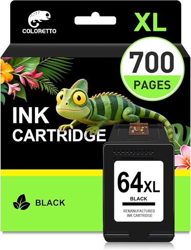 COLORETTO 62XL Ink Cartridge for HP Envy 7645 7640 5540 5642 5643 5640 5660 Officejet 5740 5746 200 250 258 Printers as Replacement of HP 62 XL 62xl hp62xl hp62 High Yield Combo Pack (2 Black) in Saudi Arabia