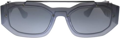 Versace VE 2235 1252/2 Transparent Light Green Plastic Geometric Sunglasses Green Lens in Saudi Arabia