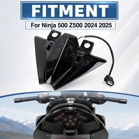 مصباح خلفي PSLER Ninja 500 Z500 - مصباح إضاءة خلفي للفرامل LED للدراجة النارية لملحقات Ninja 500SE EX500 2024 2025، دخان in Kuwait